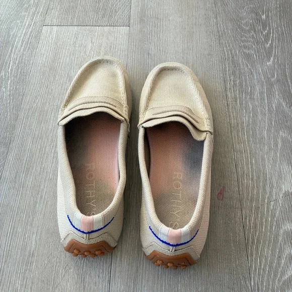 ROTHYS the driver loafer cream washable loafers minimalist neutral flats - Picture 2 of 11